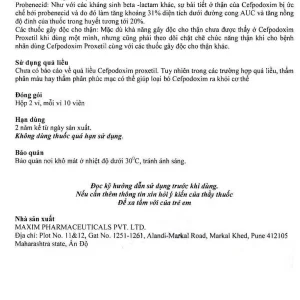 Thuốc Gamincef 200 Maxim điều trị viêm phổi, viêm phế quản, viêm họng (2 vỉ x 10 viên)