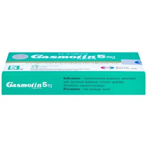 Thuốc Gasmotin 5mg Eisai điều trị viêm dạ dày mạn tính (3 vỉ x 10 viên)