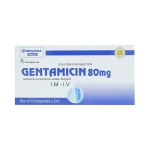 Dung dịch tiêm Gentamicin 80mg HDPharma điều trị nhiễm khuẩn nặng (10 ống x 2ml)