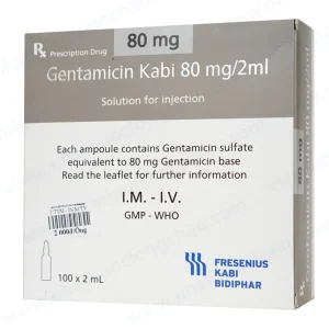 Thuốc tiêm Gentamicin Kabi 80 mg/2ml Fresenius Kabi điều trị các bệnh nhiễm khuẩn (100 ống)
