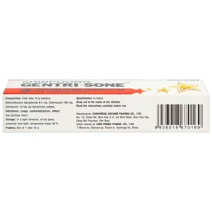 Kem Gentrisone ShinPoong Deawoo điều trị nấm da, giảm viêm ngứa da (10g)