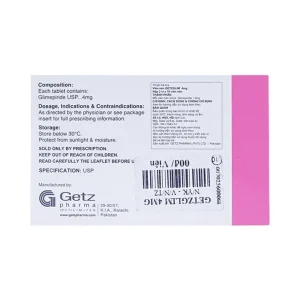 Thuốc Getzglim 4mg Getz điều trị đái tháo đường típ 2 (2 vỉ x 10 viên)