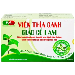 Viên thìa canh Giảo Cổ Lam giúp hạ đường huyết, giảm cholesterol và lipid trong máu cao (3 vỉ x 10 viên)
