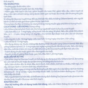 Thuốc Glibenclamid Domesco điều trị đái tháo đường không phụ thuộc insulin típ 2 (5 vỉ x 20 viên)