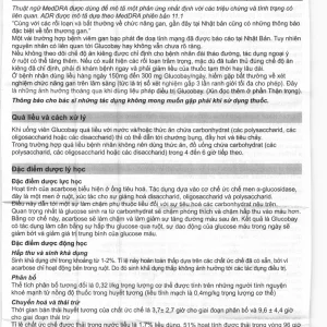 Thuốc Glucobay 100 điều trị kết hợp chế độ ăn kiêng cho bệnh nhân đái tháo đường (10 vỉ x 10 viên)
