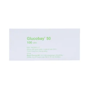 Thuốc Glucobay 50 điều trị kết hợp chế độ ăn kiêng cho bệnh nhân đái tháo đường (10 vỉ x 10 viên)