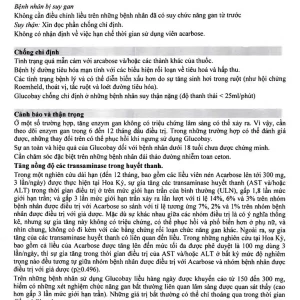 Thuốc Glucobay 50 điều trị kết hợp chế độ ăn kiêng cho bệnh nhân đái tháo đường (10 vỉ x 10 viên)