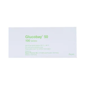 Thuốc Glucobay 50 điều trị kết hợp chế độ ăn kiêng cho bệnh nhân đái tháo đường (10 vỉ x 10 viên)