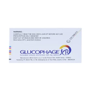 Thuốc Glucophage XR 500mg Merck điều trị tiểu đường típ 2 (15 vỉ x 8 viên)