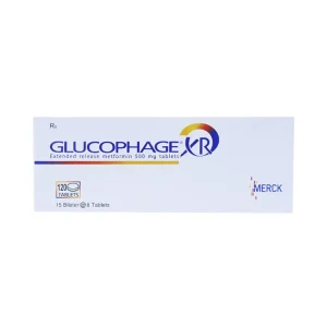 Thuốc Glucophage XR 500mg Merck điều trị tiểu đường típ 2 (15 vỉ x 8 viên)