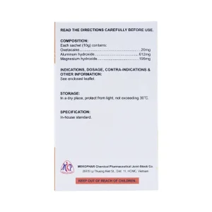 Hỗn dịch uống Glumarix 10g Mekophar điều trị triệu chứng tăng tiết acid dịch vị, khó chịu dạ dày (20 gói)