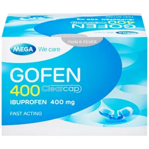 Thuốc Gofen 400 MEGA We care điều trị hạ sốt, giảm đau (5 vỉ x 10 viên)
