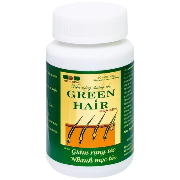 Viên uống Green Hair Hoa Sen bổ huyết, bổ sung dưỡng chất nuôi dưỡng tóc (60 viên)