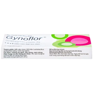 Viên đặt âm đạo Gynoflor Medinova điều trị nhiễm khuẩn âm đạo (1 vỉ x 6 viên)