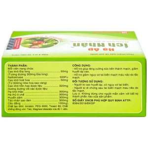 Viên uống Hạ Áp Ích Nhân Nam Dược hỗ trợ hạ huyết áp, giảm nguy cơ tai biến (4 vỉ x 10 viên)