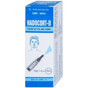 Thuốc xịt Hadocort-D Hà Tây điều trị các bệnh viêm mũi, viêm xoang (15ml)