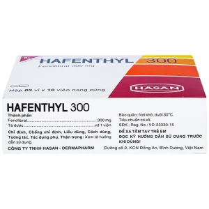 Thuốc Hafenthyl 300 Hasan điều trị rối loạn lipoprotein huyết (3 vỉ x 10 viên)