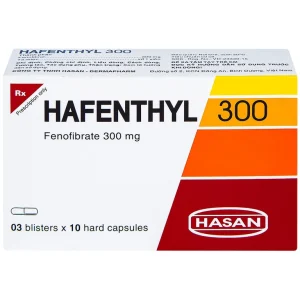 Thuốc Hafenthyl 300 Hasan điều trị rối loạn lipoprotein huyết (3 vỉ x 10 viên)