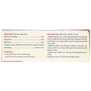 Viên uống Hamega Nam Dược bảo vệ gan, giải độc gan do bia rượu (4 vỉ x 10 viên)