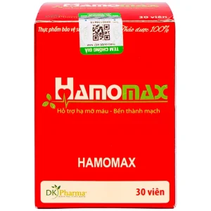 Viên uống Hamomax DK Pharma hỗ trợ hạ mỡ máu, bền thành mạch (30 viên)