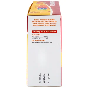 Bột Hapacol 250 DHG giảm đau, hạ sốt (24 gói)