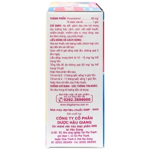 Bột Hapacol 80 DHG giảm đau, hạ sốt (24 gói)