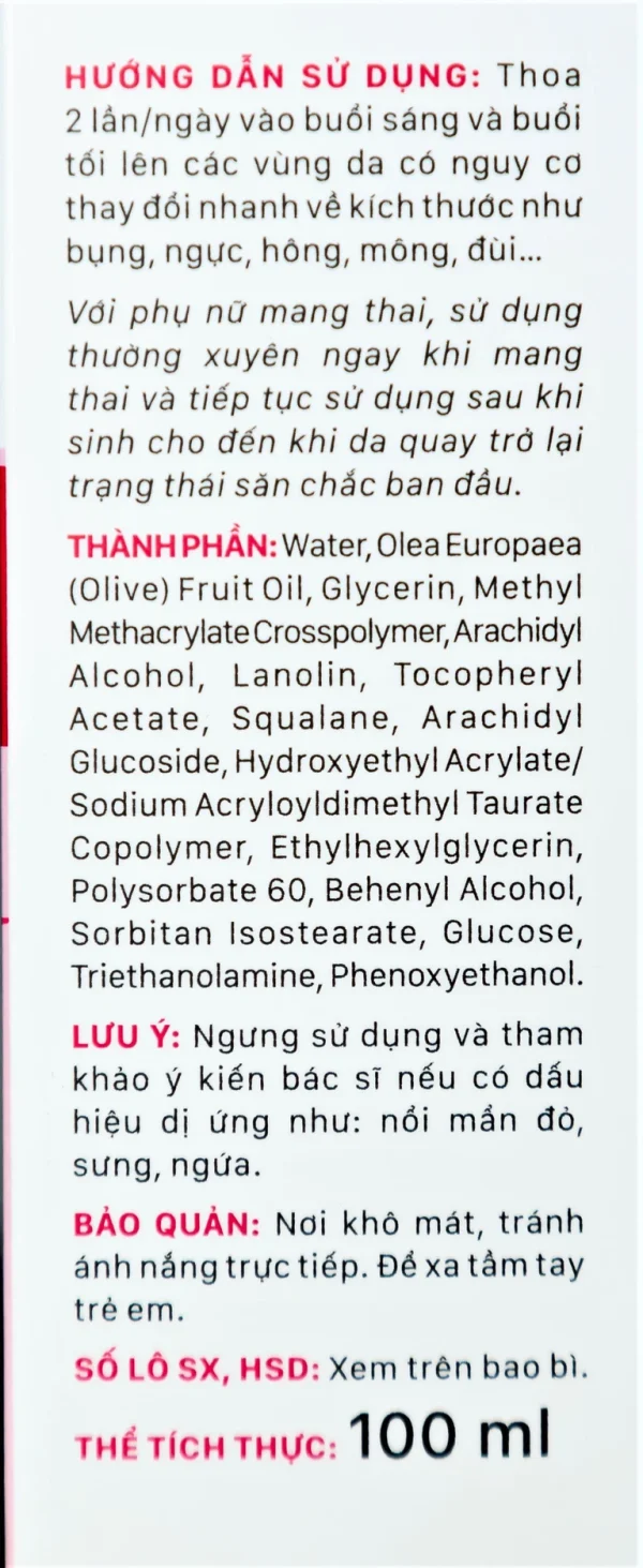 Sữa chống rạn da Happy Event Anti-Stretch Mark Lotion giúp dưỡng ẩm tự nhiên (100ml)