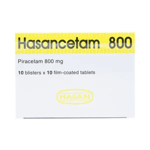 Thuốc Hasancetam 800 Hasan điều trị rối loạn chức năng não, suy giảm trí nhớ (10 vỉ x 10 viên)