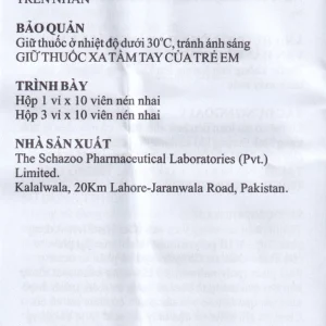 Viên nhai Hemifere 100mg phòng và điều trị bệnh thiếu máu do thiếu sắt và acid folic (3 vỉ x 10 viên)