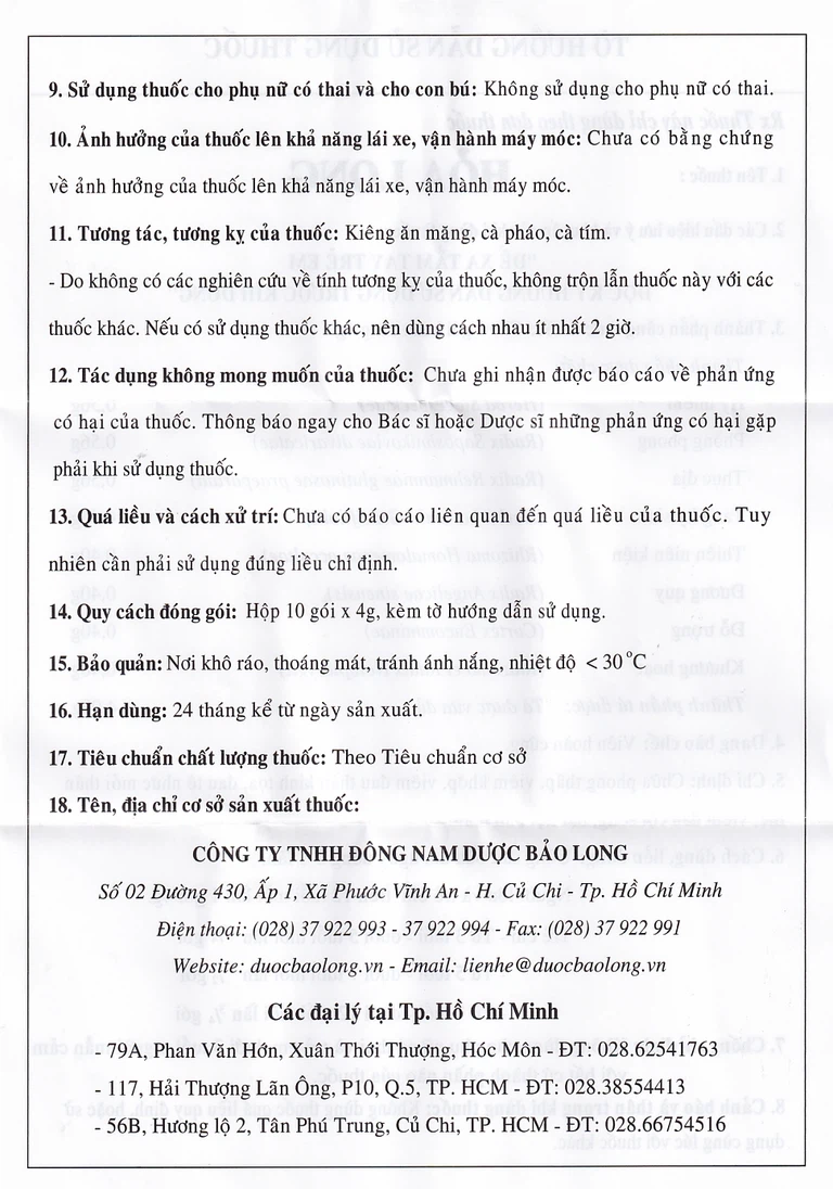 Thuốc Hỏa Long Bảo Long điều trị phong thấp, viêm khớp (10 gói x 4g)