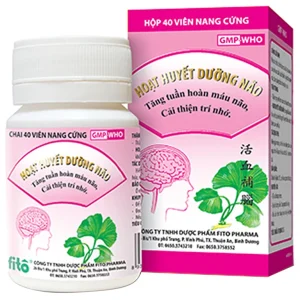 Thuốc Hoạt Huyết Dưỡng Não Fito giúp tăng tuần hoàn máu não, cải thiện trí nhớ (40 viên)