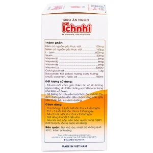 Siro ăn ngon Íchnhi Nam Dược bổ sung vi chất dinh dưỡng, cải thiện chứng biếng ăn cho trẻ (100ml)