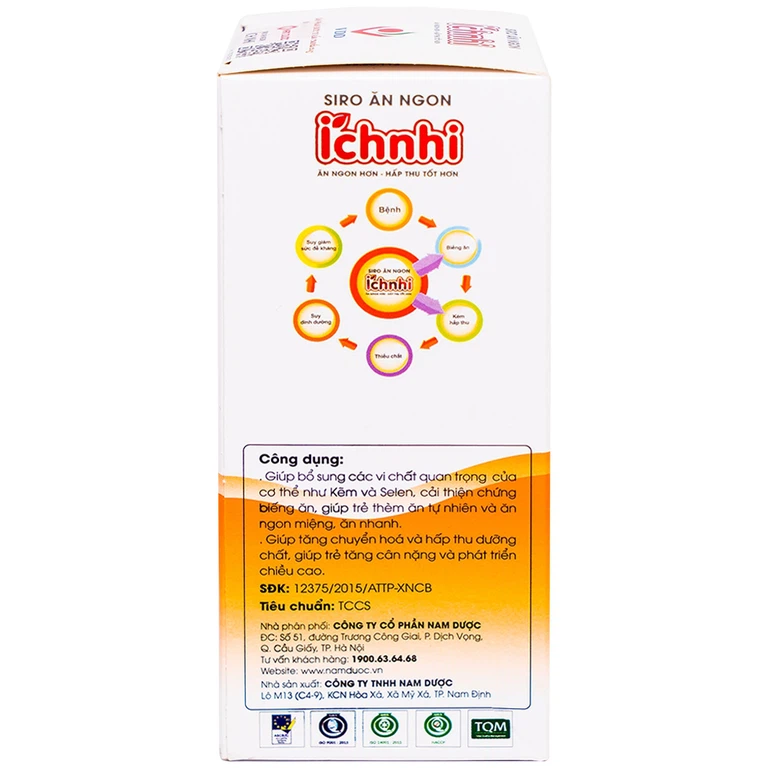 Siro ăn ngon Íchnhi Nam Dược bổ sung vi chất dinh dưỡng, cải thiện chứng biếng ăn cho trẻ (100ml)