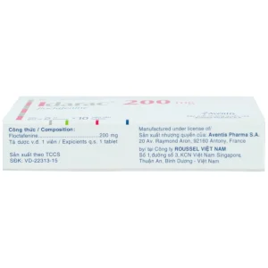 Thuốc Idarac 200mg Roussel điều trị các chứng đau mức độ nhẹ đến trung bình (2 vỉ x 10 viên)