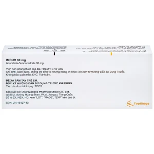 Thuốc Imdur 60mg AstraZeneca điều trị dự phòng đau thắt ngực (2 vỉ x 15 viên)