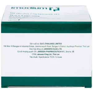 Thuốc Imodium 2mg Janssen điều trị tiêu chảy cấp (25 vỉ x 4 viên)