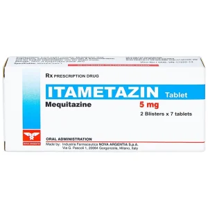 Viên nén Itametazin 5mg Nova Argentia điều trị hen do phấn hoa, viêm mũi dị ứng, viêm kết mạc (2 vỉ x 7 viên)