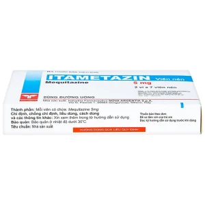 Viên nén Itametazin 5mg Nova Argentia điều trị hen do phấn hoa, viêm mũi dị ứng, viêm kết mạc (2 vỉ x 7 viên)