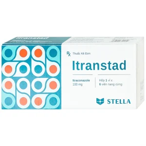 Thuốc Itranstad 100mg Stella điều trị nấm Candida ở miệng, họng, âm đạo, âm hộ (1 vỉ x 6 viên)