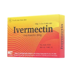 Viên nén Ivermectin 3mg Dược 3-2 hỗ trợ điều trị các bệnh nhiễm giun (1 vỉ x 4 viên)