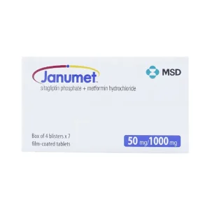 Viên nén Janumet 50mg/1000mg MSD điều trị đái tháo đường típ 2 (4 vỉ x 7 viên)