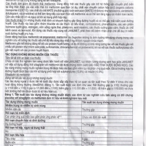 Viên nén Janumet 50mg/500mg MSD điều trị đái tháo đường típ 2 (4 vỉ x 7 viên)