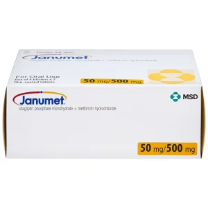 Viên nén Janumet 50mg/500mg MSD điều trị đái tháo đường típ 2 (4 vỉ x 7 viên)