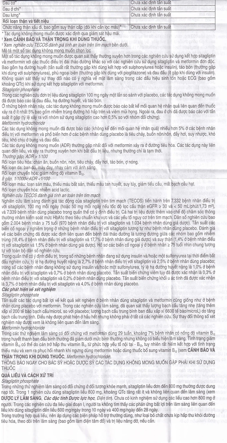 Viên nén Janumet 50mg/850mg MSD điều trị đái tháo đường típ 2 (4 vỉ x 7 viên)