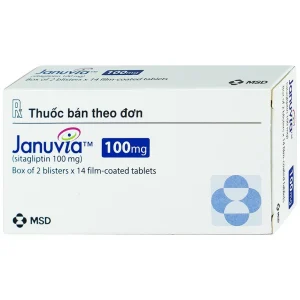Viên nén Januvia 100mg MSD cải thiện kiểm soát đường huyết típ 2 (2 vỉ x 14 viên)