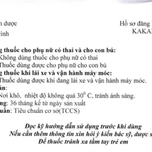 Viên nén Kakama Phúc Vinh điều trị thiểu năng tuần hoàn não, ứ huyết, đau đầu (60 viên)