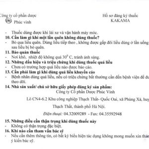Viên nén Kakama Phúc Vinh điều trị thiểu năng tuần hoàn não, ứ huyết, đau đầu (60 viên)