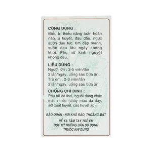 Viên nén Kakama Phúc Vinh điều trị thiểu năng tuần hoàn não, ứ huyết, đau đầu (60 viên)