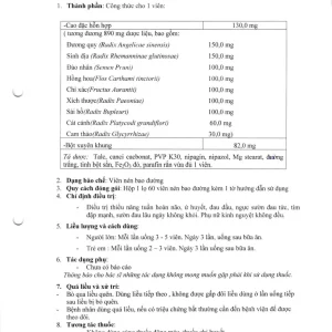 Viên nén Kakama Phúc Vinh điều trị thiểu năng tuần hoàn não, ứ huyết, đau đầu (60 viên)