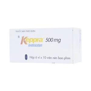 Viên nén Keppra 500mg GSK điều trị các cơn động kinh cục bộ (6 vỉ x 10 viên)